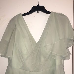 Bridesmaid dress- sage green. Short dress